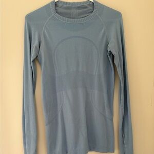 lululemon athletica Light Blue Long Sleeve Top